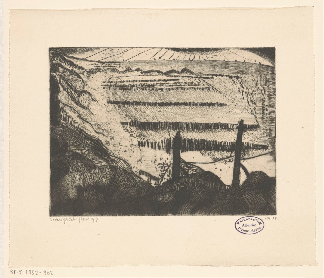 Pláž Domburg Plage de Domburg II (původní název) od Lodewijk Schelfhout (signed by artist)