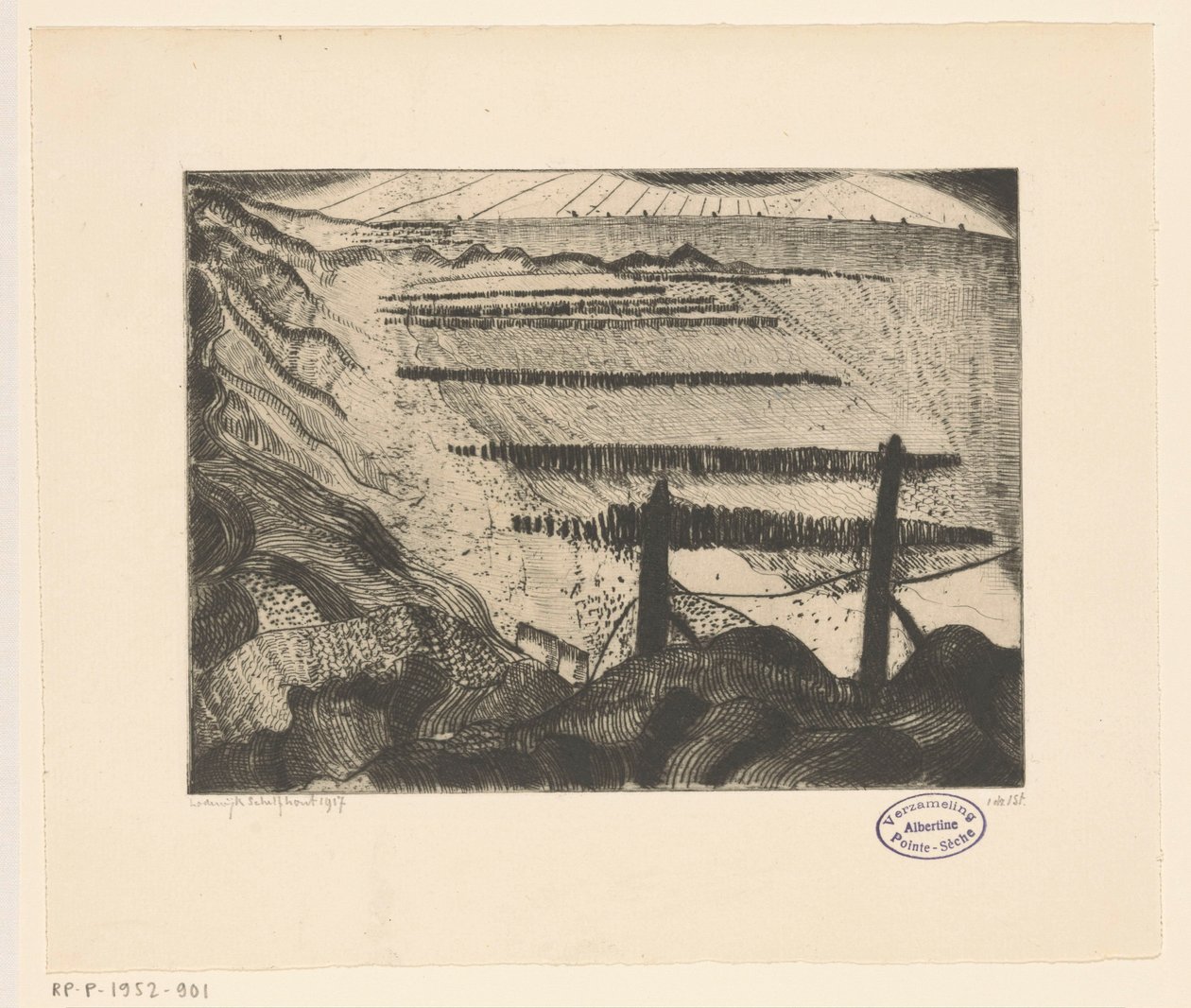 Pláž Domburg Plage de Domburg II (původní název) od Lodewijk Schelfhout (signed by artist)