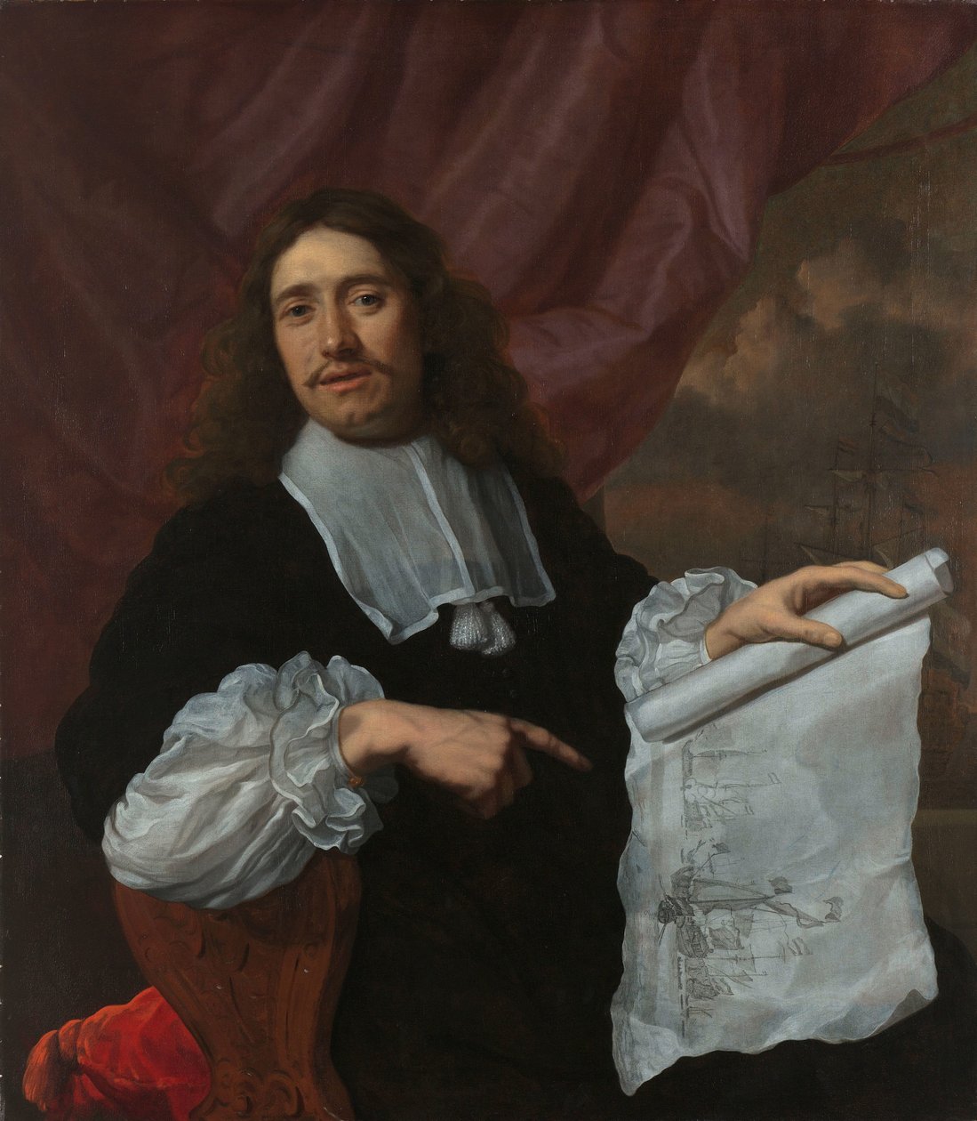 Willem van de Velde II (1633-1707), malíř od Lodewijk van der Helst