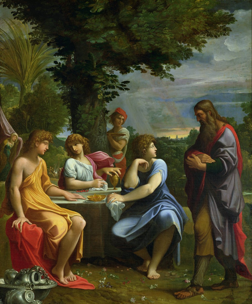 Abraham a tři andělé od Lodovico Carracci
