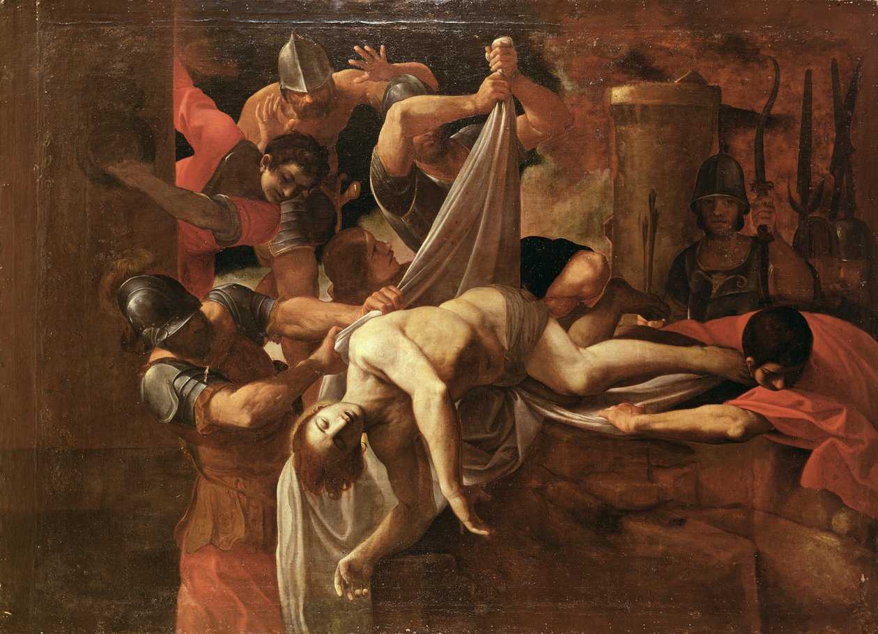 Svatý Sebastián vhozen vojáky do Cloaca Maxima od Lodovico Carracci