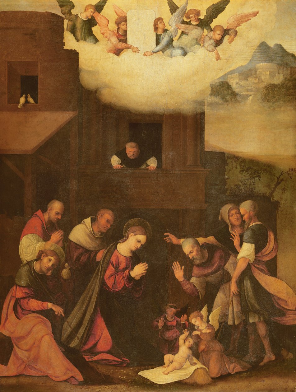 Klanění pastýřů, asi 1520-24 od Lodovico Mazzolino