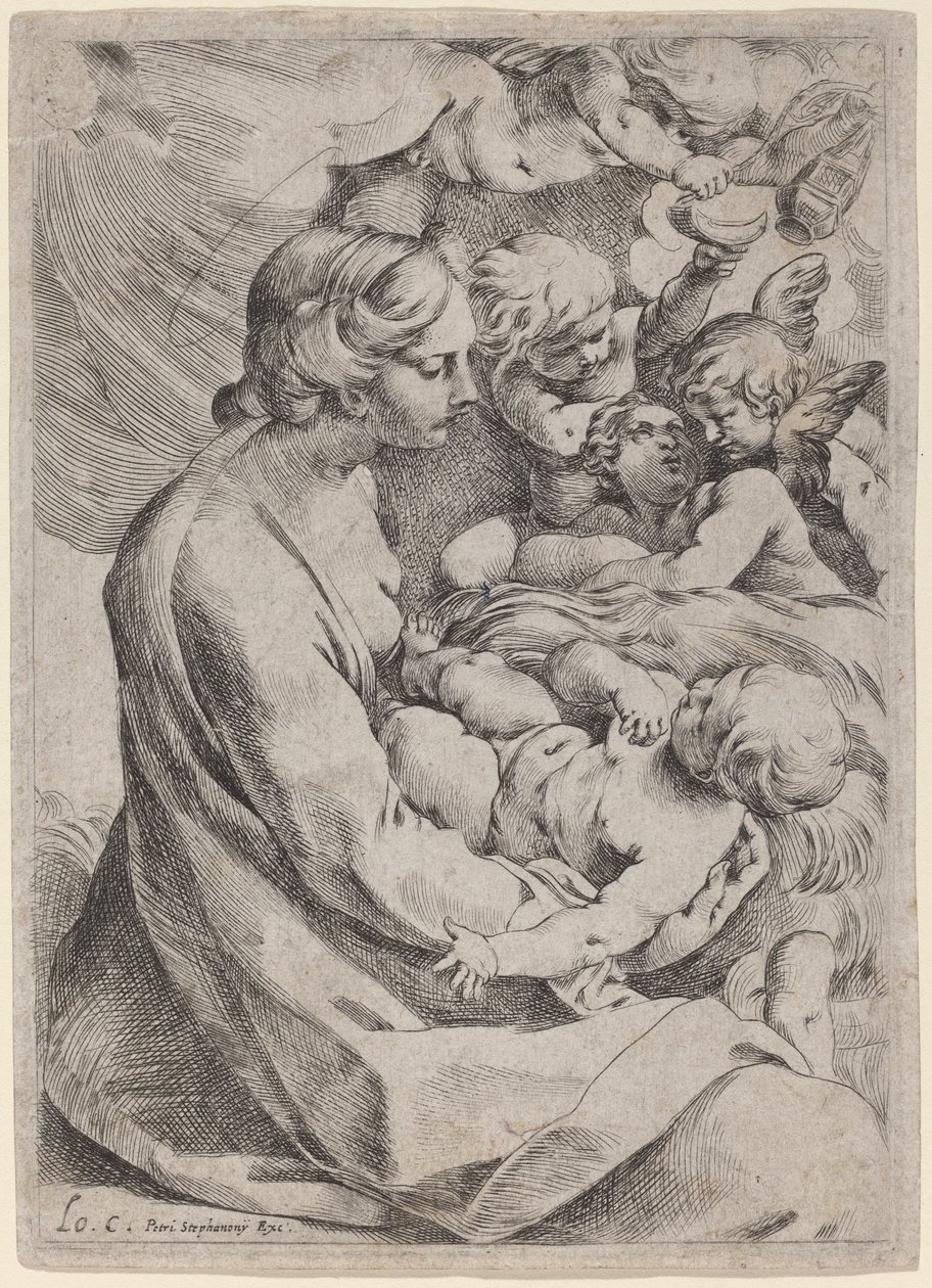 Madonna a dítě s anděly od Lodovico Carracci