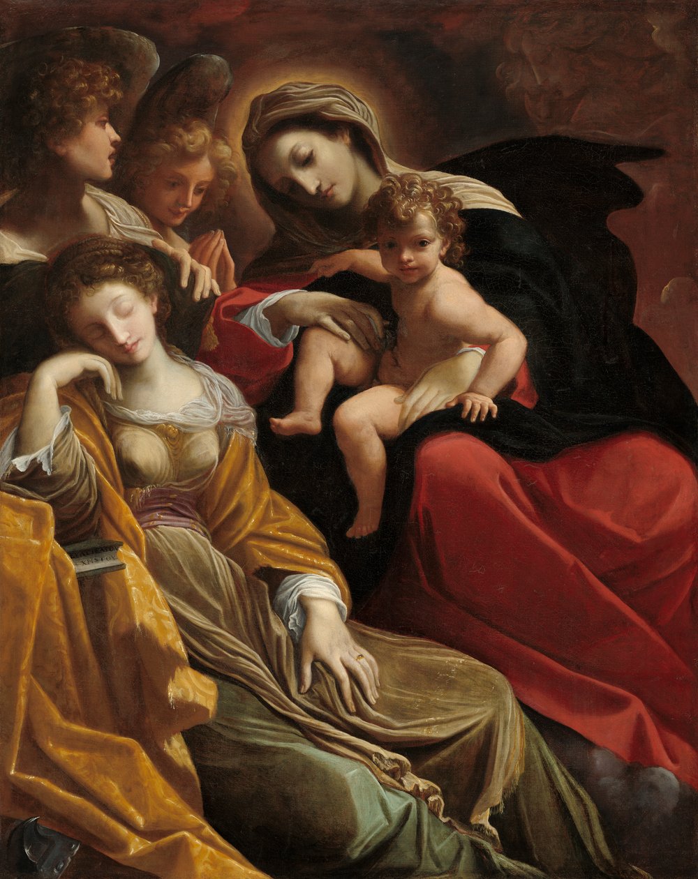 Sen svaté Kateřiny Alexandrijské, kolem roku 1593 od Lodovico Carracci