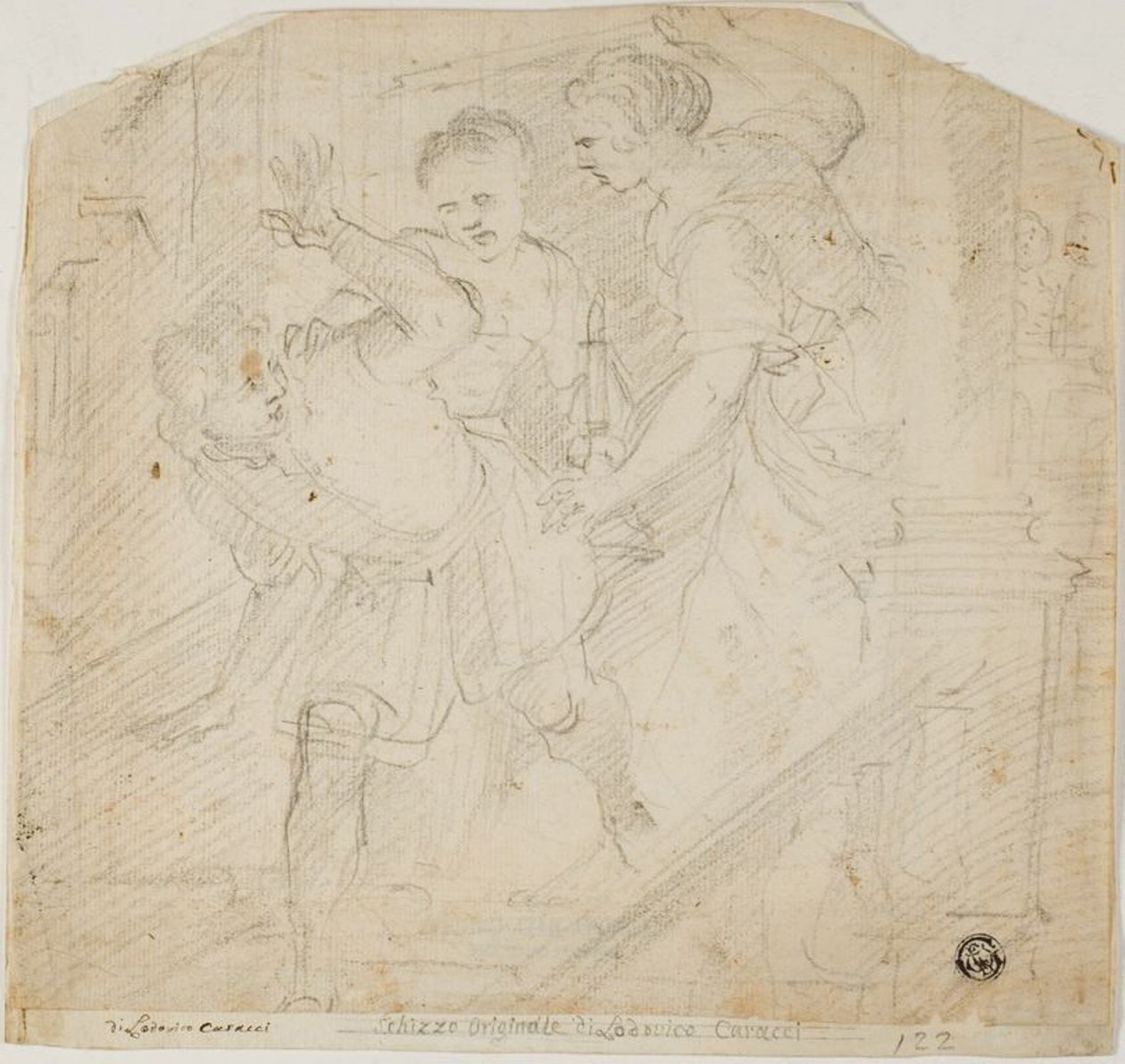 Dvě ženy honí muže od Lodovico Carracci