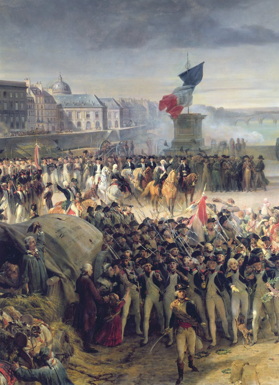 Odchod pařížské národní gardy do armády v září 1792, asi 1833-36 (detail 34104) od Léon Cogniet
