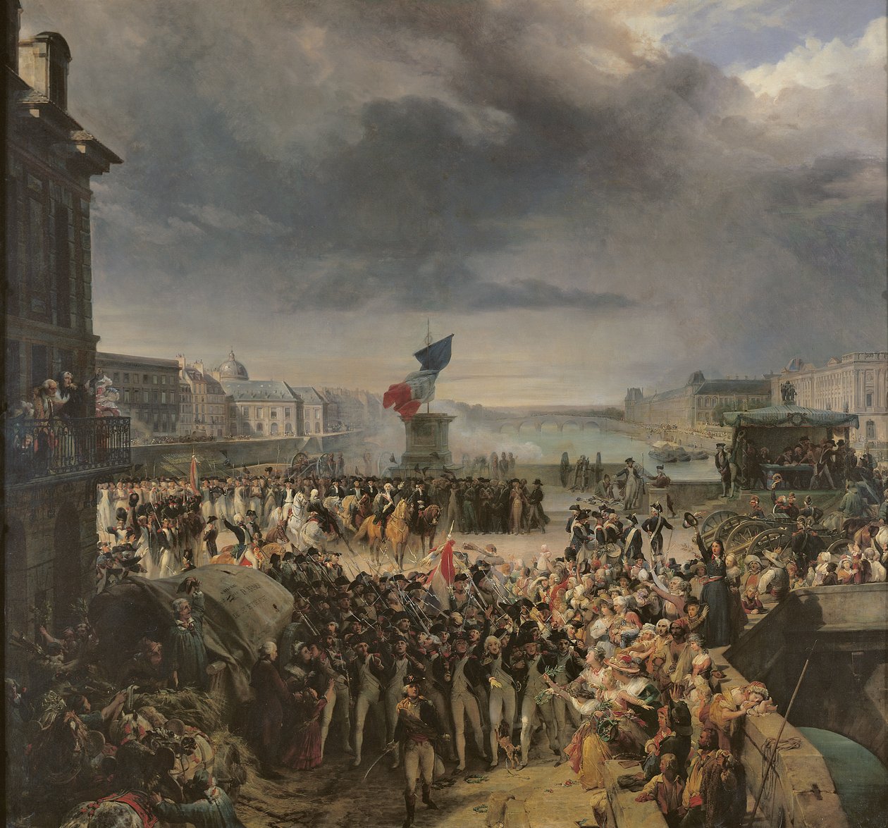 Garde Nationale de Paris odchází do armády v září 1792, asi 1833-36 od Léon Cogniet