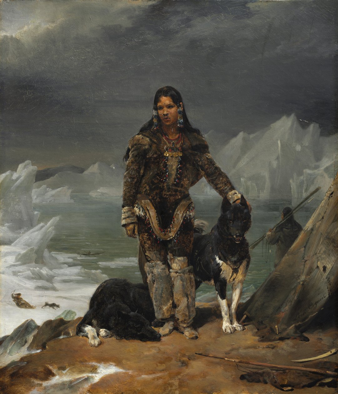 Žena ze země Eskymáků, 1826. od Léon Cogniet