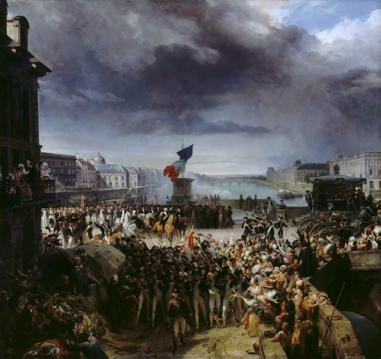 Národní garda Paříže odjíždí do armády, září 1792 od Léon Cogniet