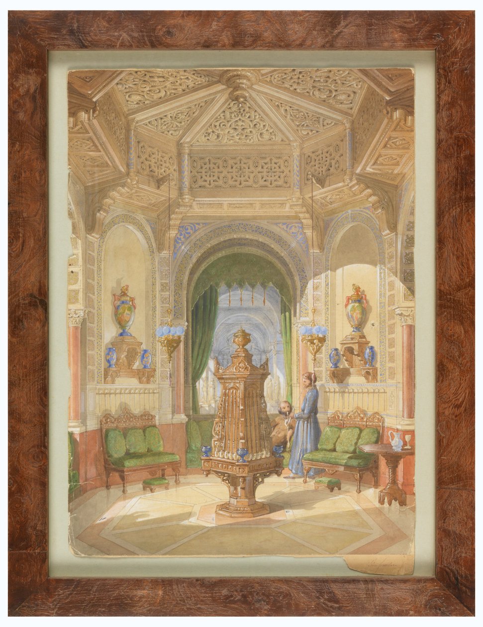 Kresba, Návrh maurské kuřárny [Tabagie], ca. 1844 od Léon Feuchère