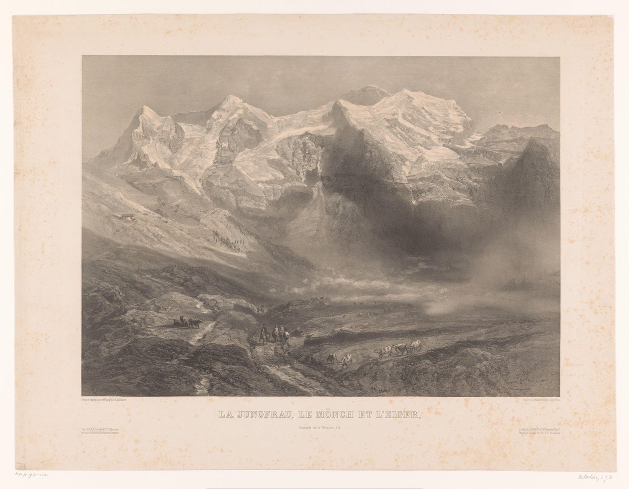 Pohled na pohoří Jungfrau, Mönch a Eiger La Jungfrau, le Mönch et l