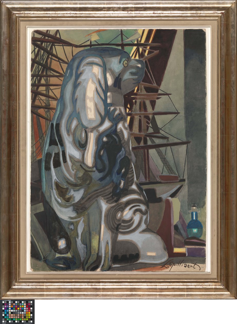Holandsky: Porcelánový pes od Leon Spilliaert