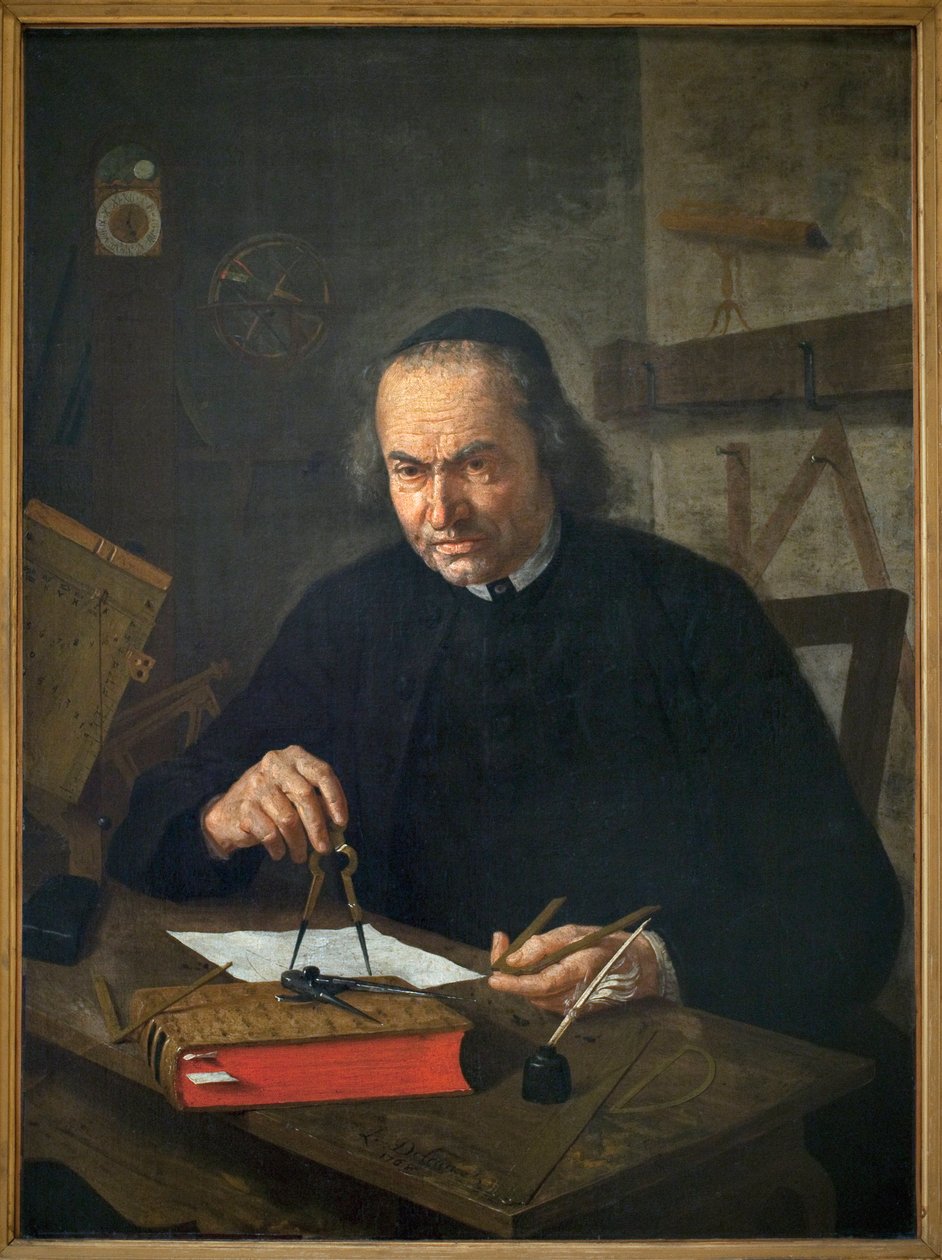 Portrét abbé Nicolase Josepha Neuraye (1706-1774). Obraz Leonarda Defrance (1735-1805), Olej na plátně od Léonard Defrance
