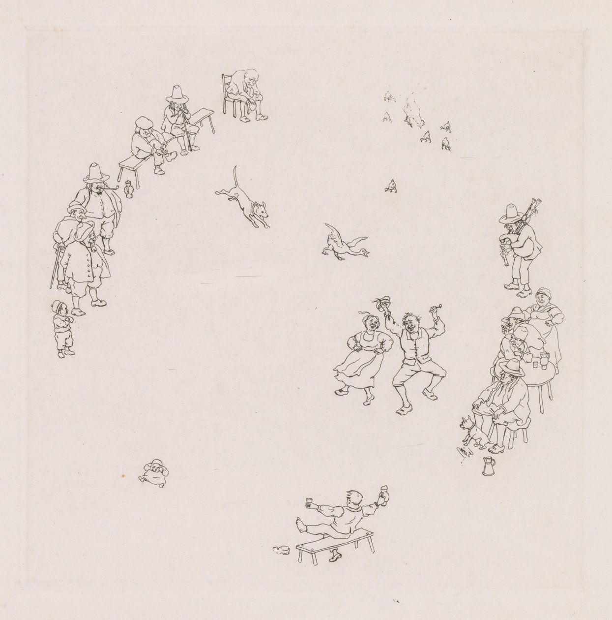 Revelers Ribauds et Ribaudes. od Léonce Justin Alexandre Petit