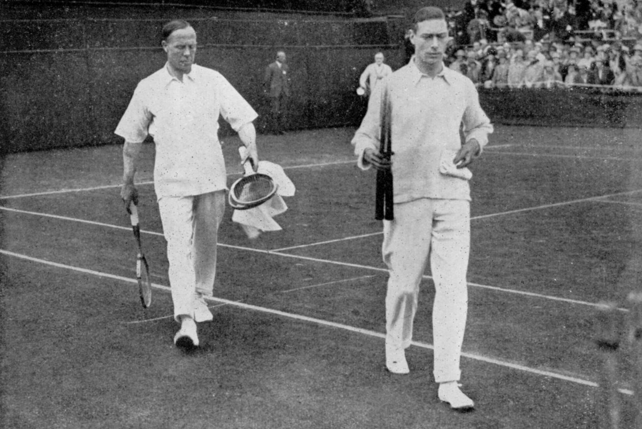 Vévoda z Yorku a jeho partner ve čtyřhře Wing Commander Sir Louis Greig, Wimbledon 1926 od London News Agency