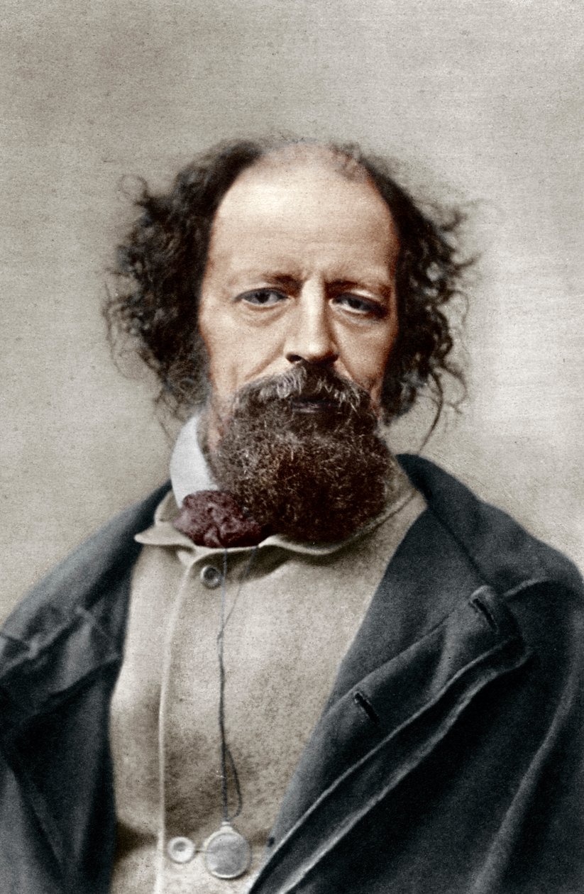 Alfred, Lord Tennyson, laureát básníka Spojeného království, c1867. od London Stereoscopic and Photographic Co