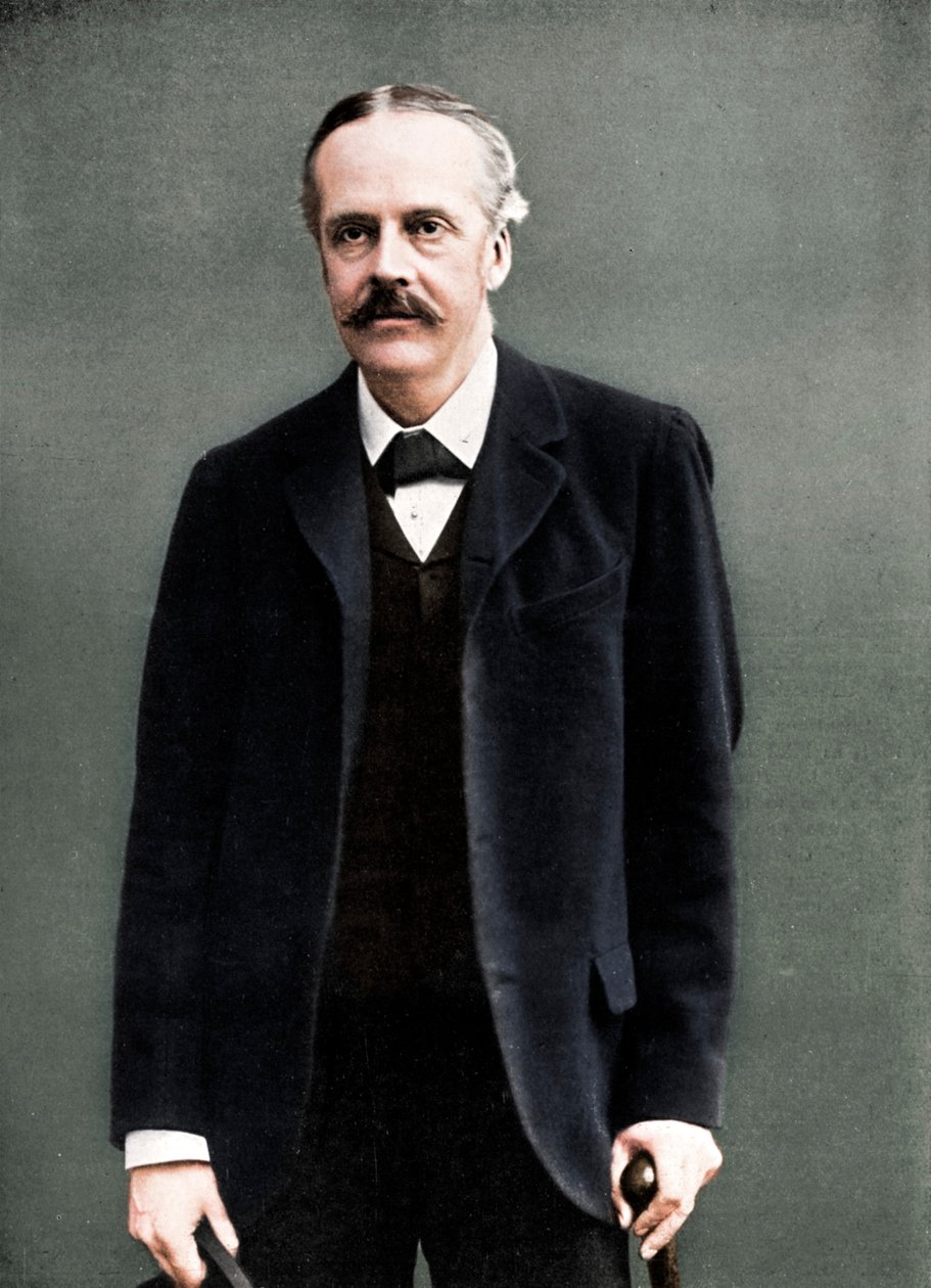 Arthur James Balfour, 1. hrabě z Balfour, britský státník a předseda vlády, 1912 od London Stereoscopic and Photographic Co