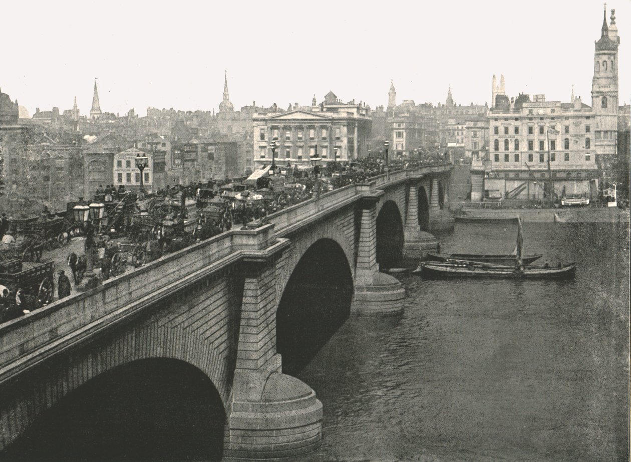 London Bridge při pohledu na sever, 1895. od London Stereoscopic and Photographic Co