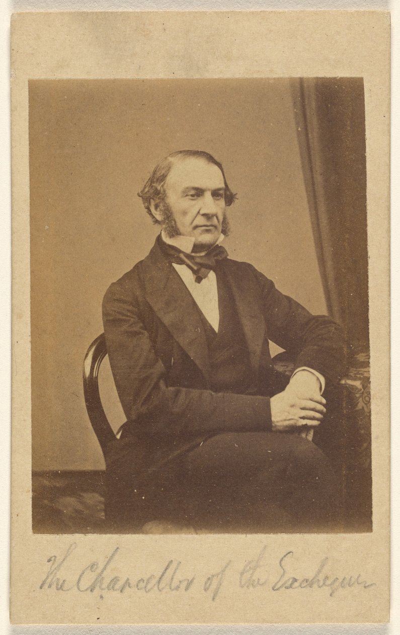 [William Ewart Gladstone, kancléř státní pokladny] od London Stereoscopic and Photographic Company