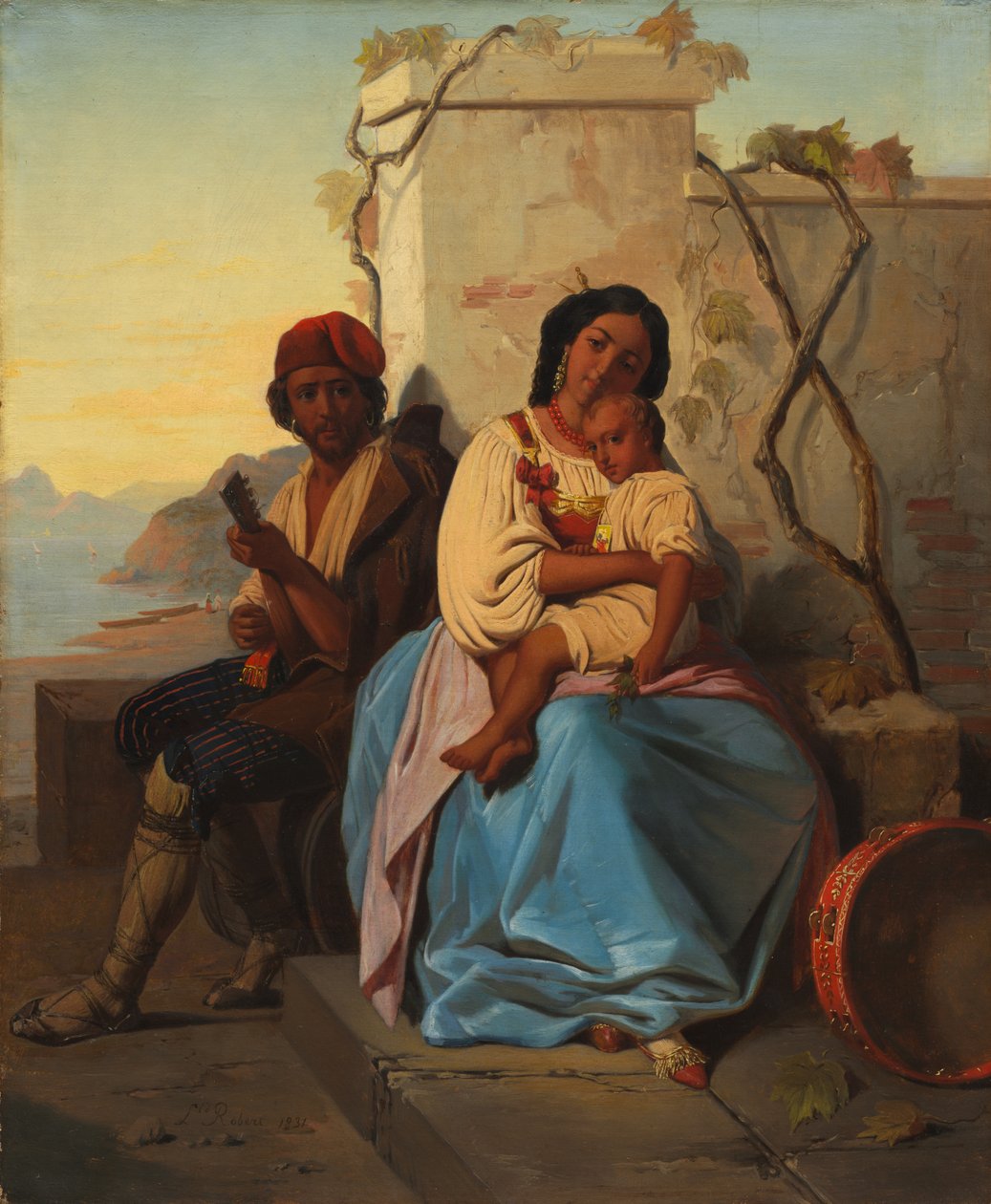Italská scéna, nedatováno. od Léopold Robert