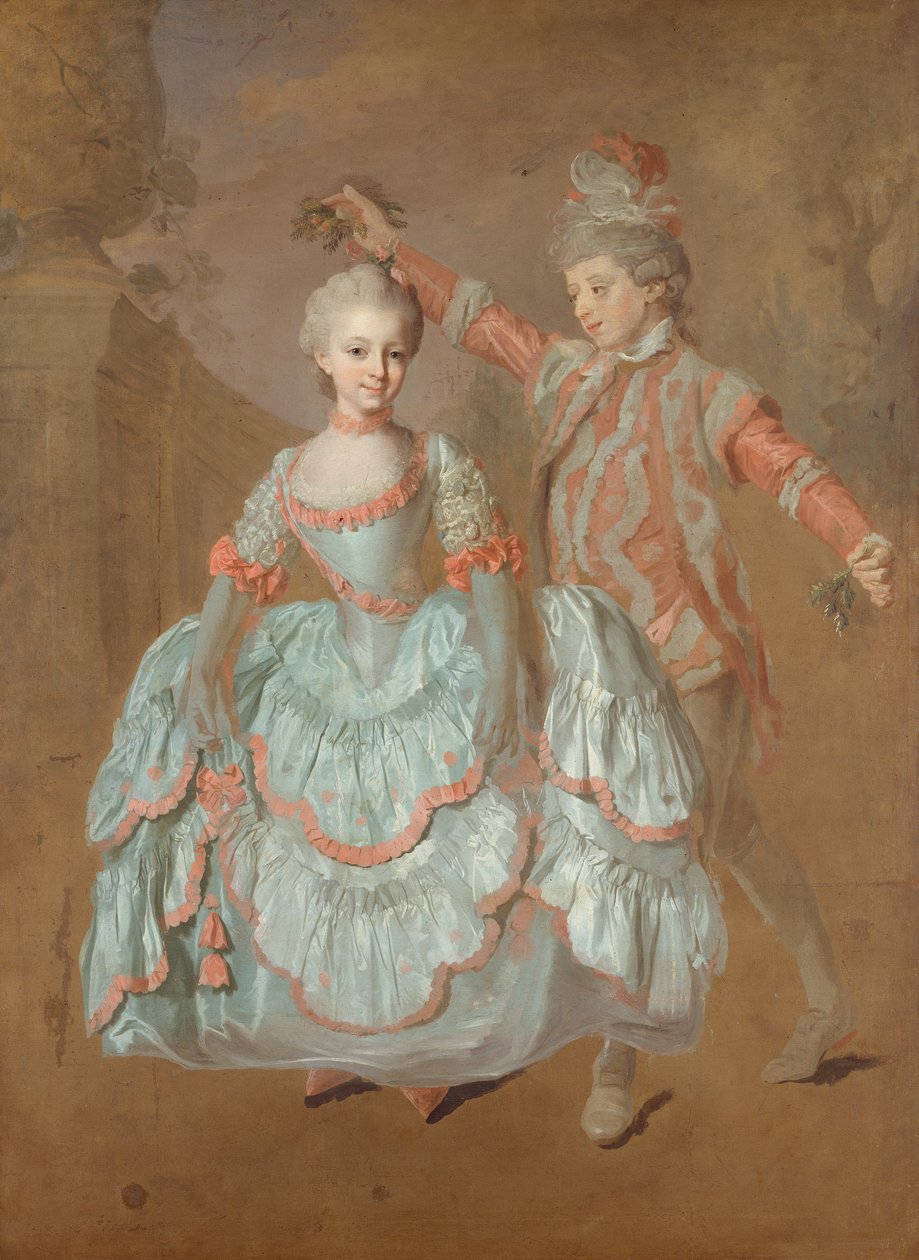 Tančící děti, kolem roku 1760 od Lorens the Younger Pasch