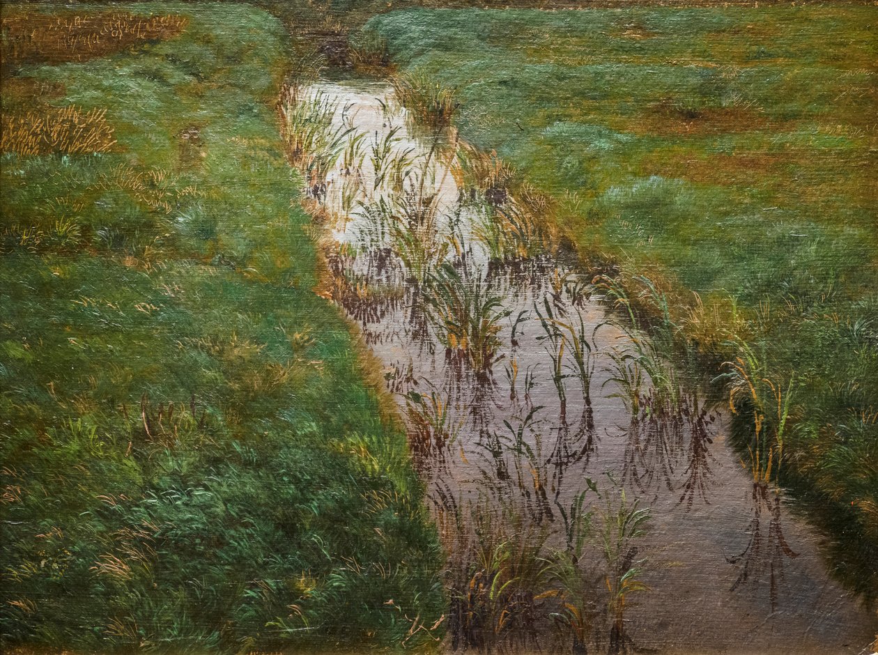 Příkop, asi 1850 (olej na plátně) od Lorens Frolich