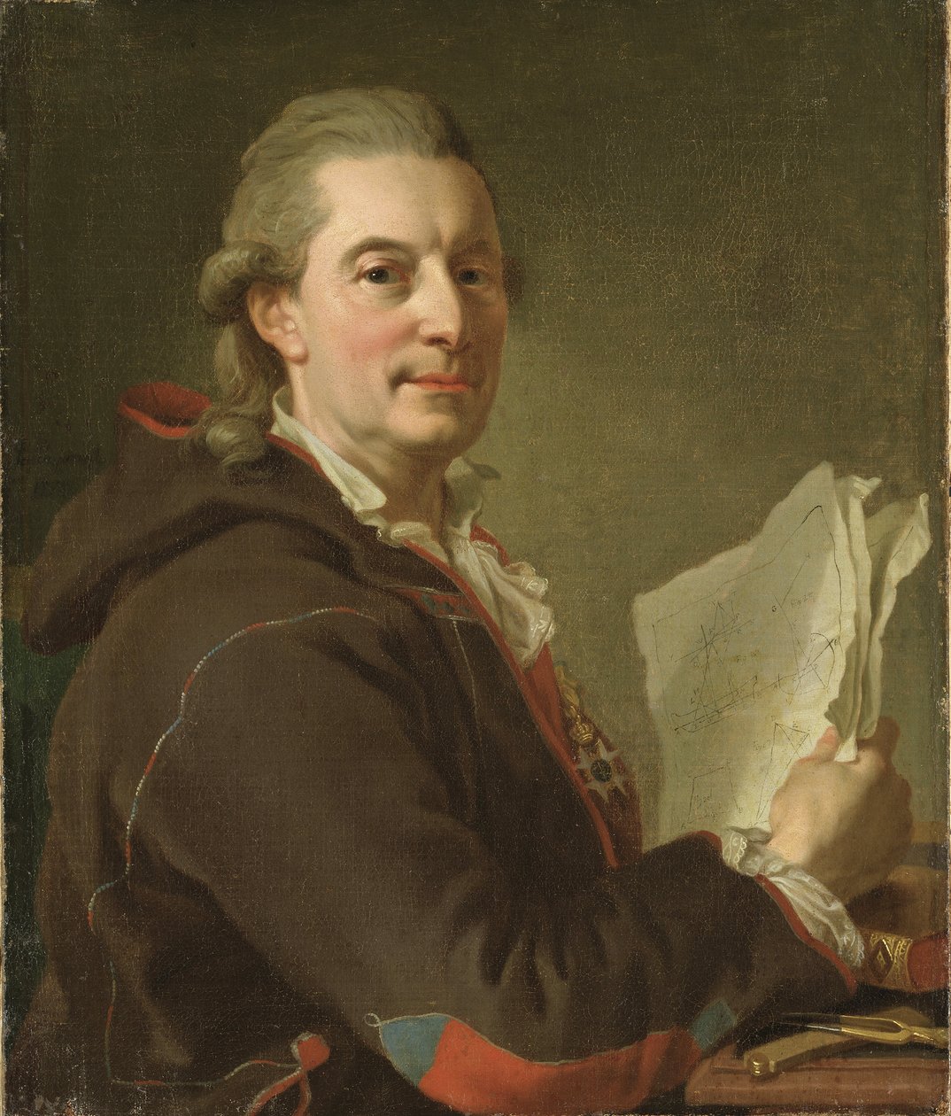 Frederic Henry de Chapman, marin suedois - Portrét Fredrika Henrika af Chapmana (1721-1808), Pasch, Lorenz, mladší (1733-1805). Olej na plátně od Lorens the Younger Pasch