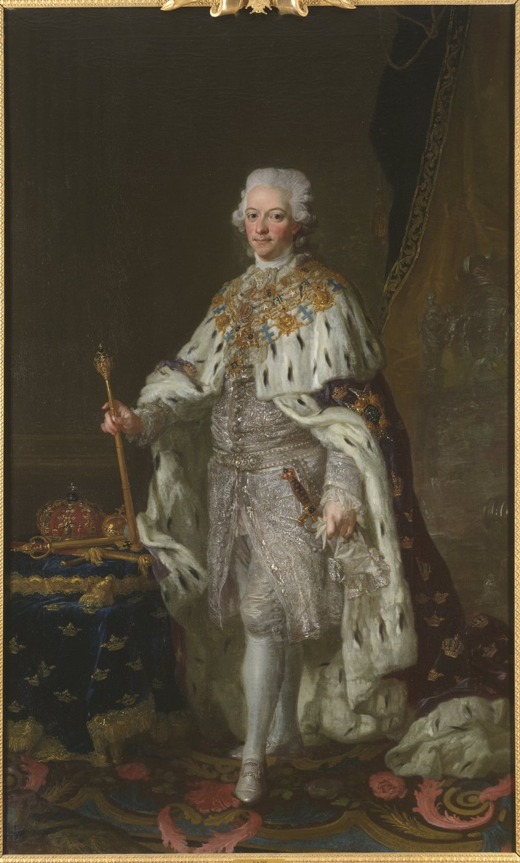 Gustave III de Suede - Portrét švédského krále Gustava III od Lorens the Younger Pasch