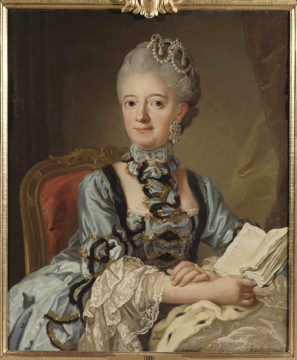 Louisa Ulrika Pruská, královna Švédska a Finska - Portrét Louisy Ulriky Pruské (1720-1782), královny Švédska, od Pascha, Lorenze, mladšího (1733-1805). Olej na plátně od Lorens the Younger Pasch
