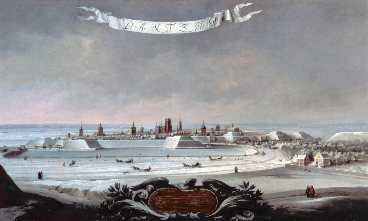Pohled na Gdaňsk (Gdaňsk) v zimě od Lorenz Strauch