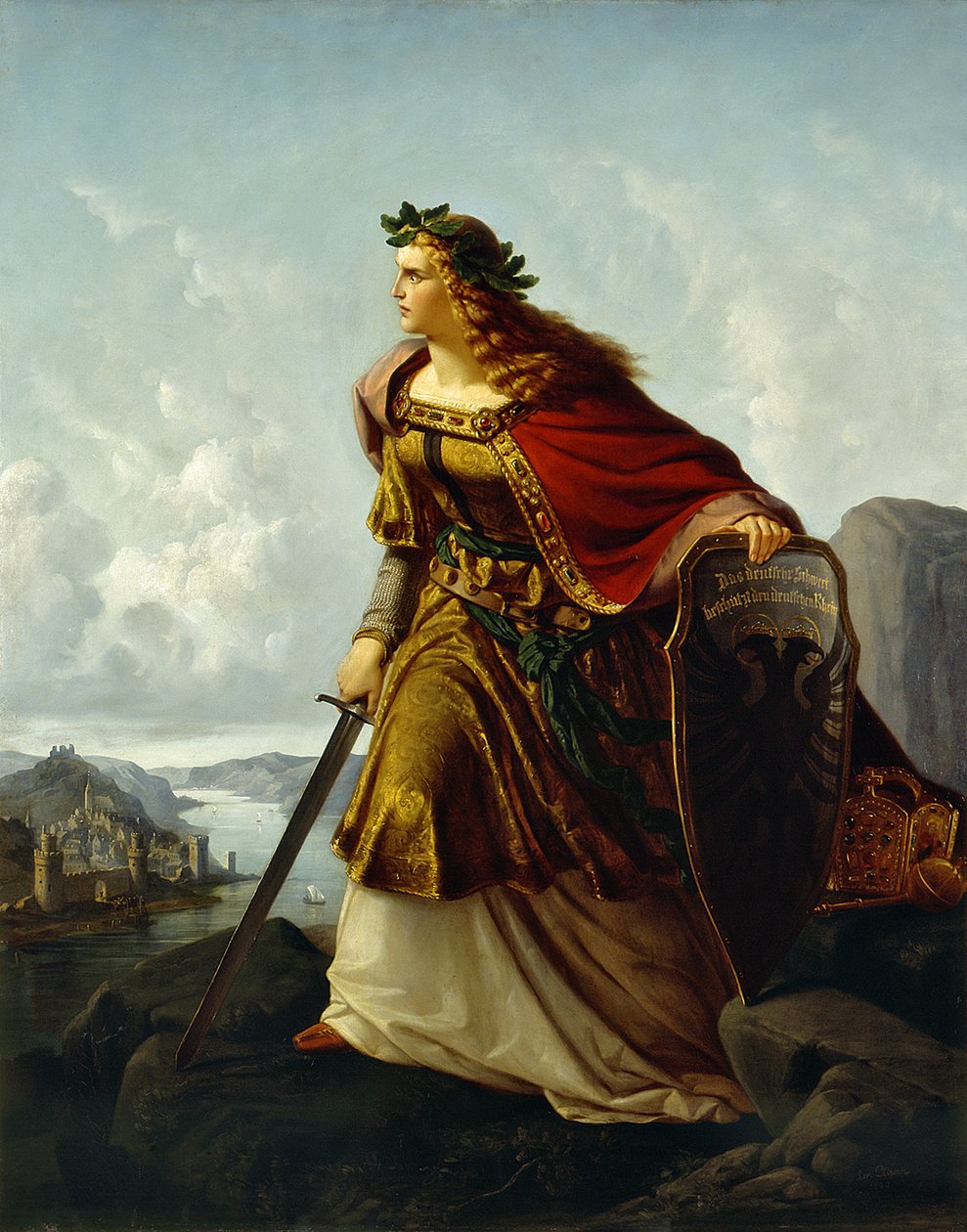 Germania na Hlídce na Rýně od Lorenz Clasen