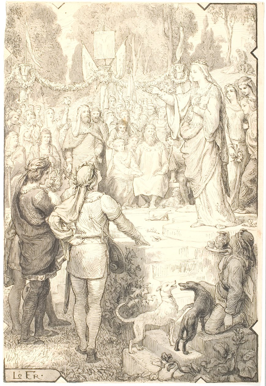 Dvůr lásky v Narbonne od Lorenz Frølich