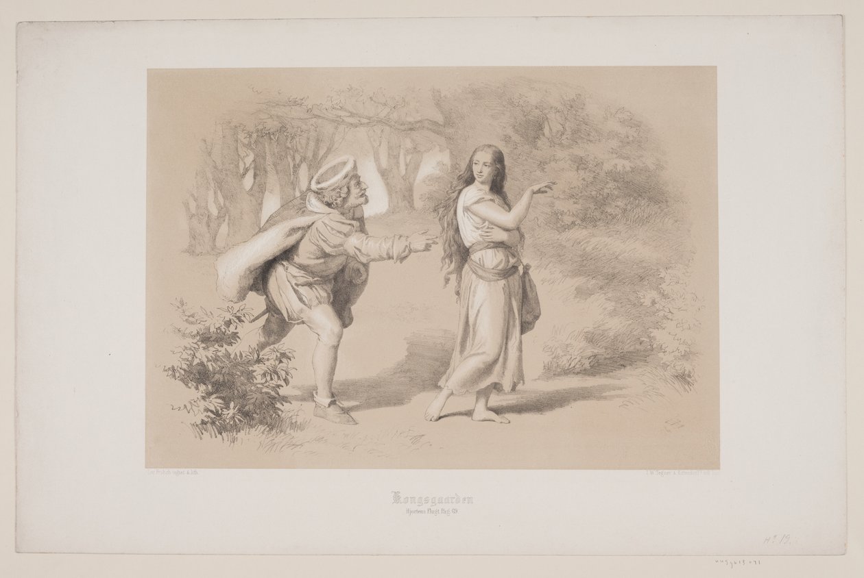 Kongsgården, pag. 69, ilustrace k filmu Christiana Winthera „Flight of the Deer“ od Lorenz Frølich
