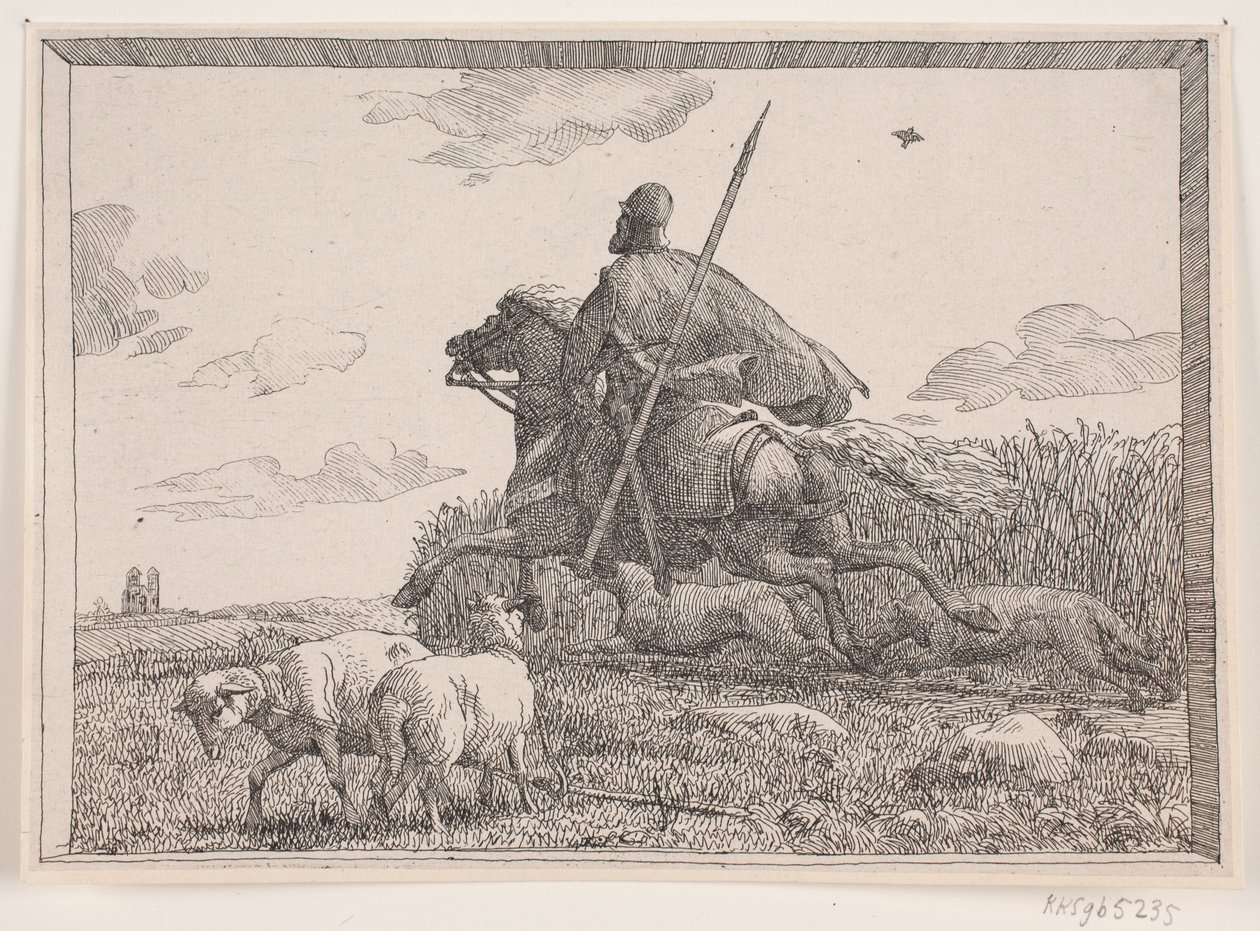 Ilustrace k básni Adama Oehlenschlägera „Dvě kostelní věže“ od Lorenz Frølich