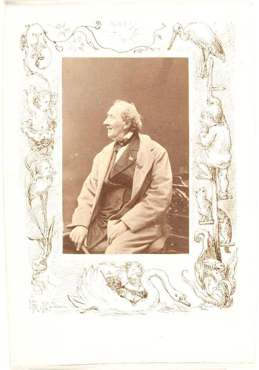 Okrajová kresba podle fotografie H. C. Andersena od Lorenz Frølich