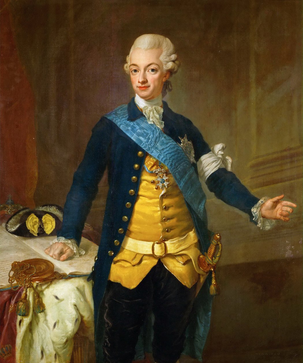 Portrét Gustava III Švédska, 1771 od Lorenz II Pasch
