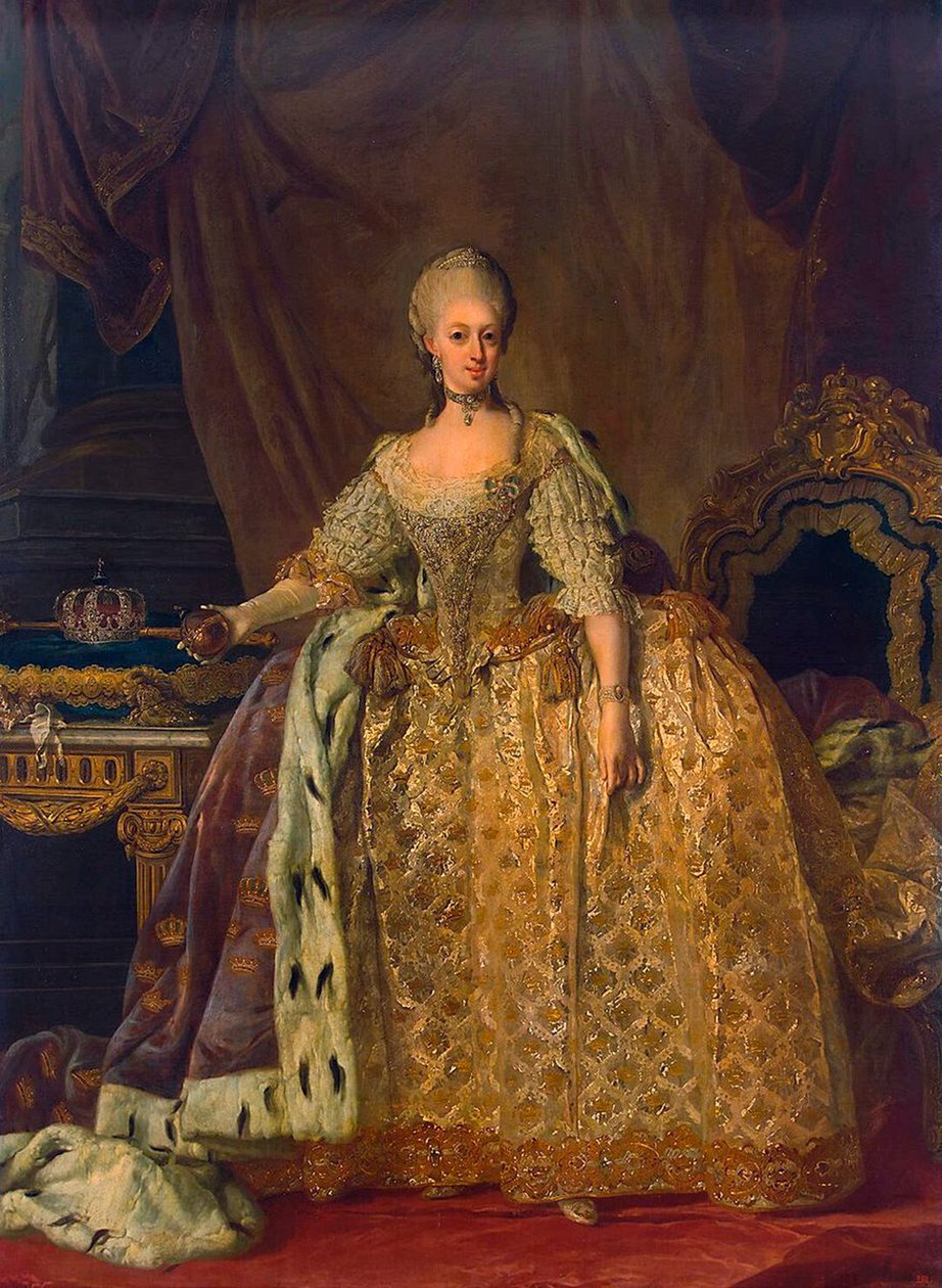 Portrét Sophie Magdalen Brandenburg-Kulmbach