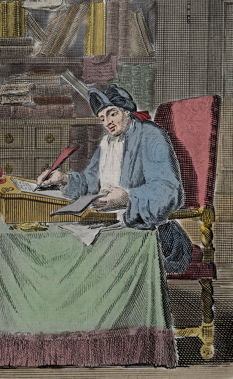 Portrét Herkula Saviniena Cyrano dit Cyrano de Bergerac, francouzský spisovatel od Lorenz Scherm
