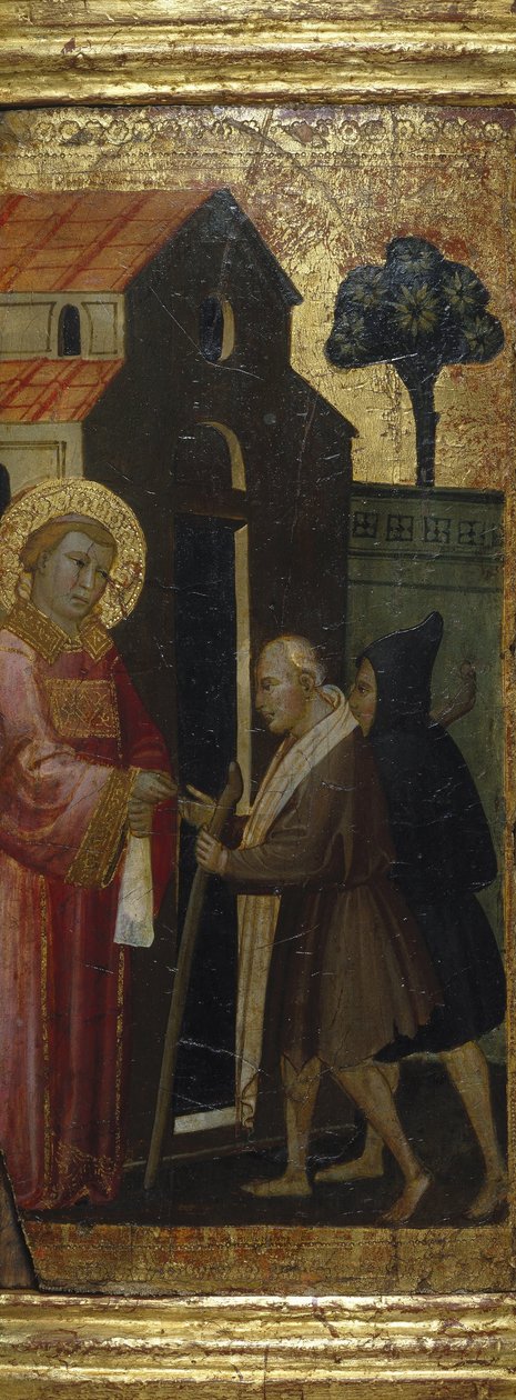 Svatý Vavřinec rozdává almužnu chudým od Lorenzo di Niccolò