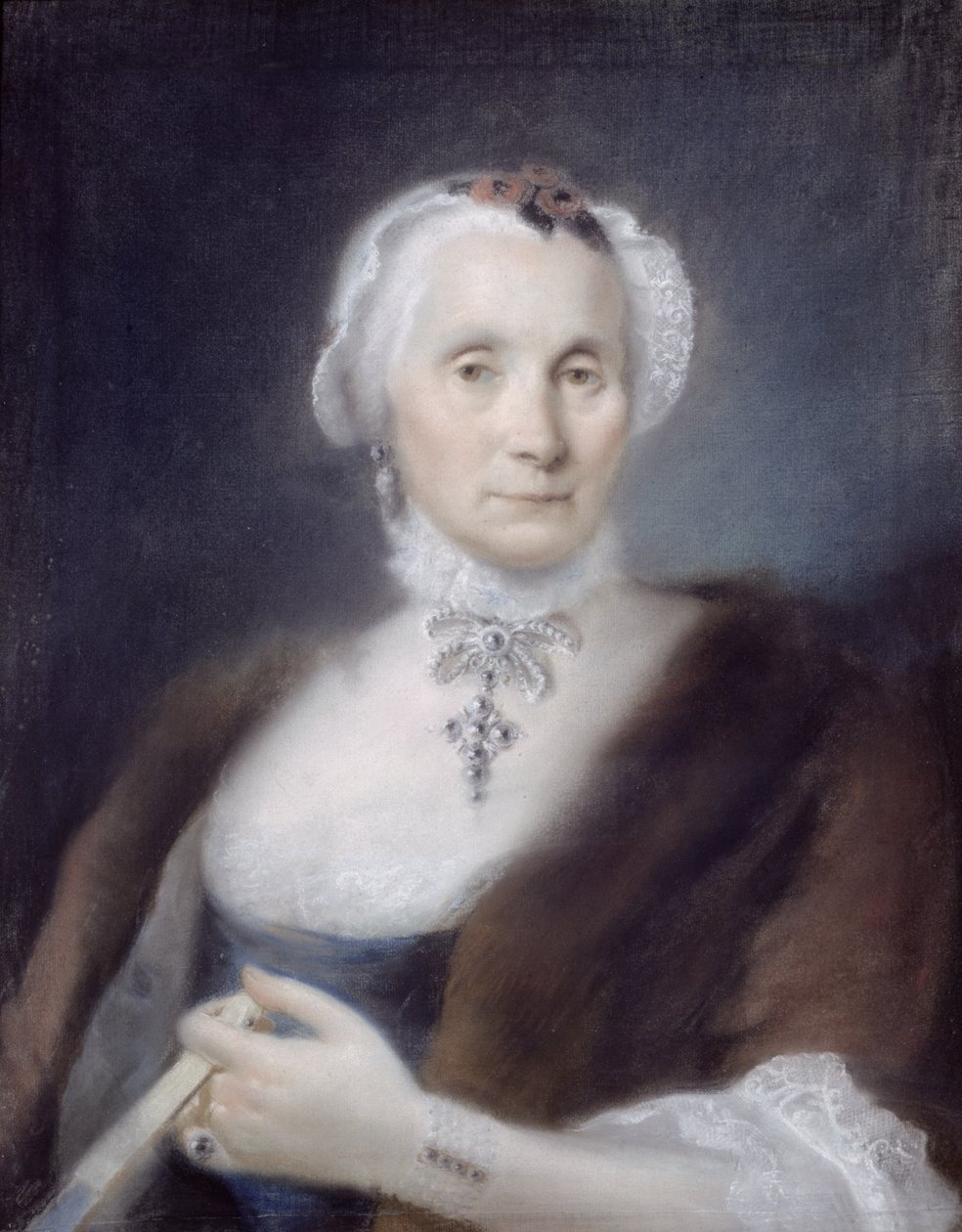 Portrét umělcovy matky, Cecilia Guardi, 1757 (pastel) od Lorenzo Baldissera Tiepolo