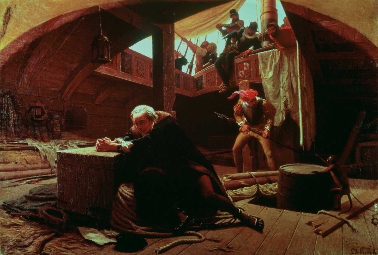 Kolumbus v řetězech, 1863 od Lorenzo Delleani
