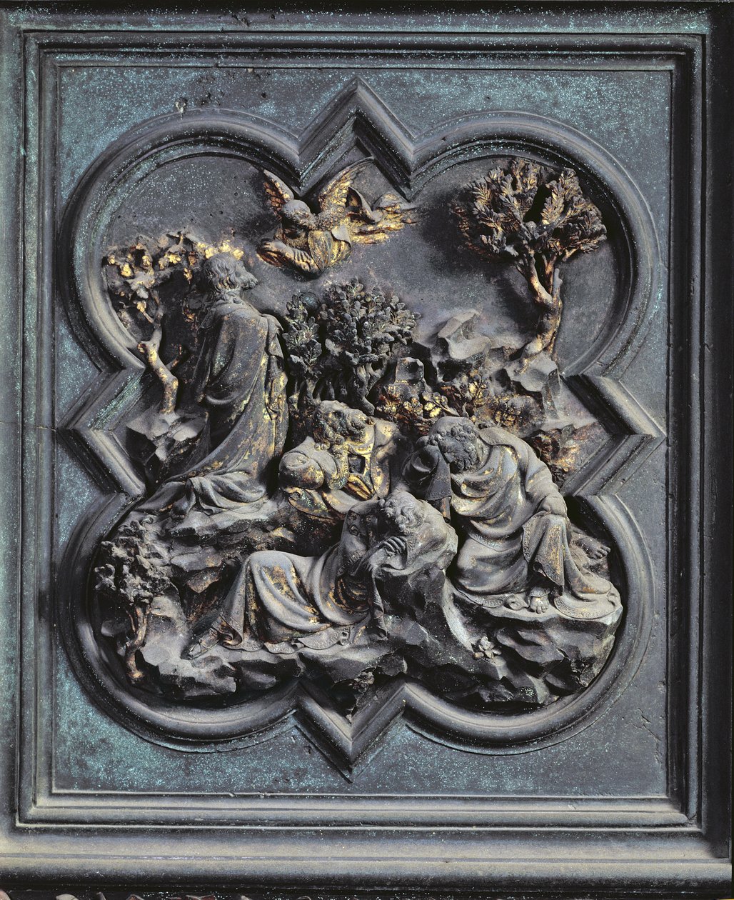 Agónie v zahradě, třináctý panel Severních dveří baptisteria San Giovanni, 1403-24 (bronz) od Lorenzo Ghiberti
