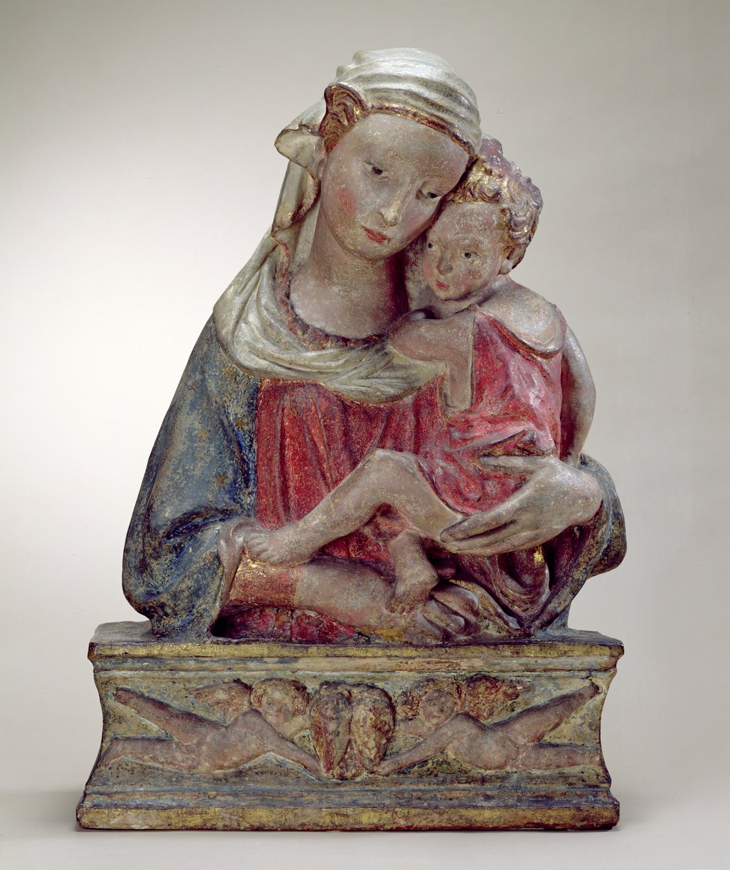 Madonna a dítě (malovaná terakota) od Lorenzo Ghiberti