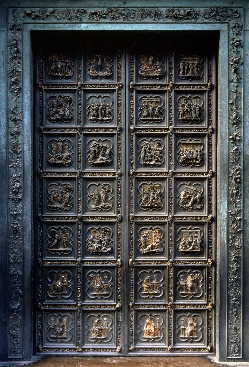 Severní dveře baptisteria San Giovanni, 1403-24 (bronz) od Lorenzo Ghiberti