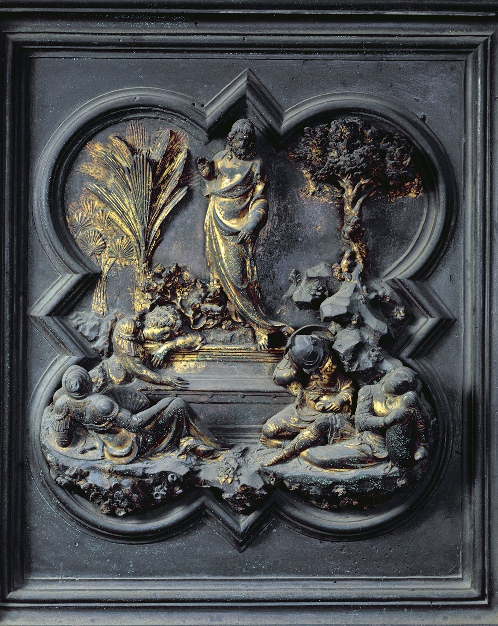 Vzkříšení Krista, devatenáctý panel Severních dveří baptisteria San Giovanni, 1403-24 (bronz) od Lorenzo Ghiberti