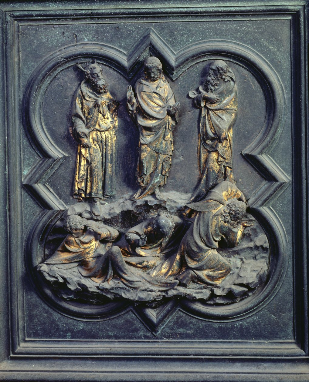 Proměnění, devátý panel Severních dveří baptisteria San Giovanni, 1403-24 (bronz) od Lorenzo Ghiberti