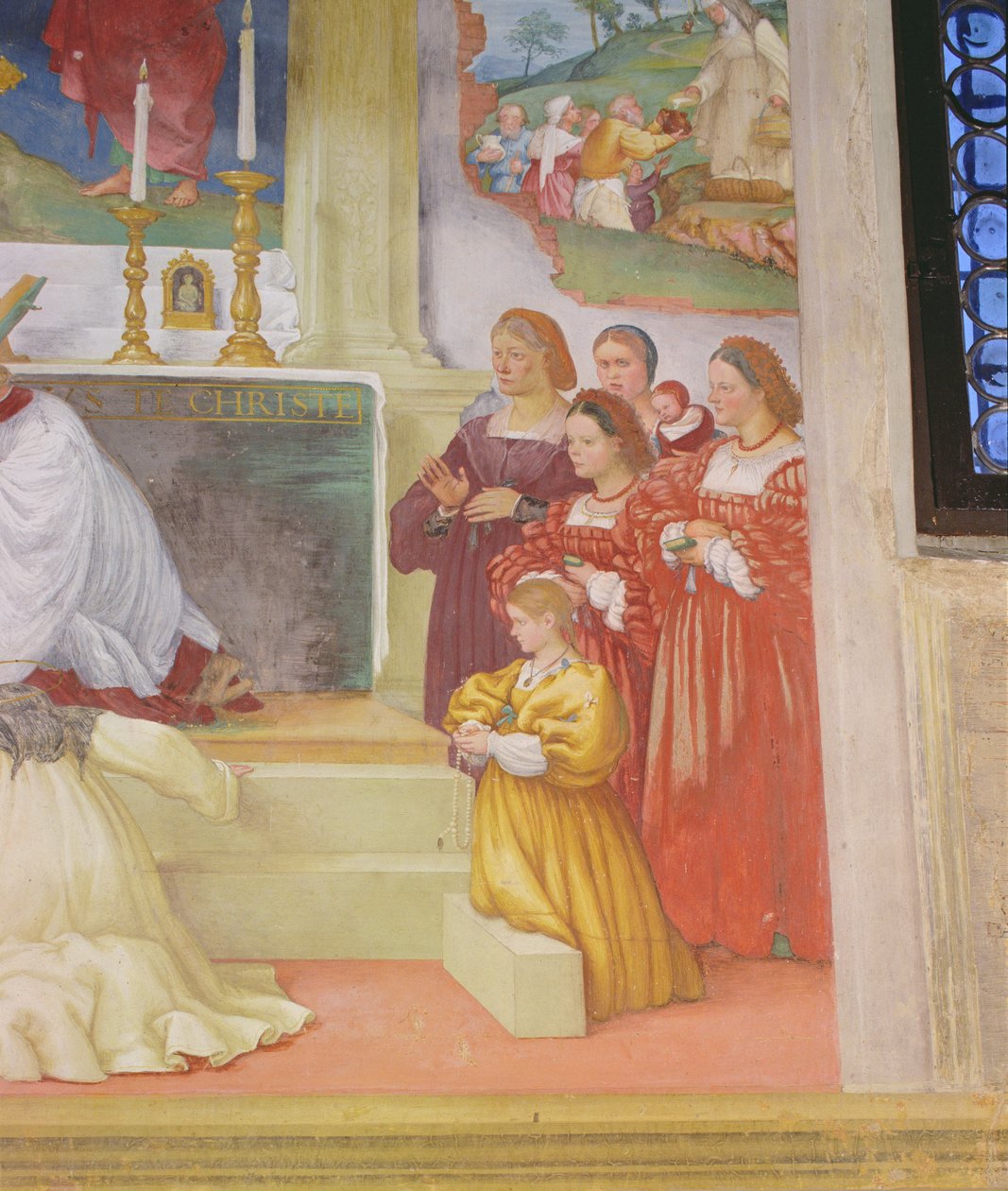 Detail z „Oblečení Santa Brigidy“, 1524 od Lorenzo Lotto