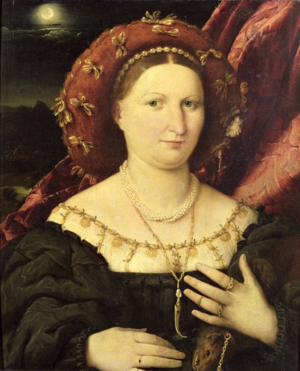 Portrét Luciny Brembatiové, kolem roku 1523 od Lorenzo Lotto