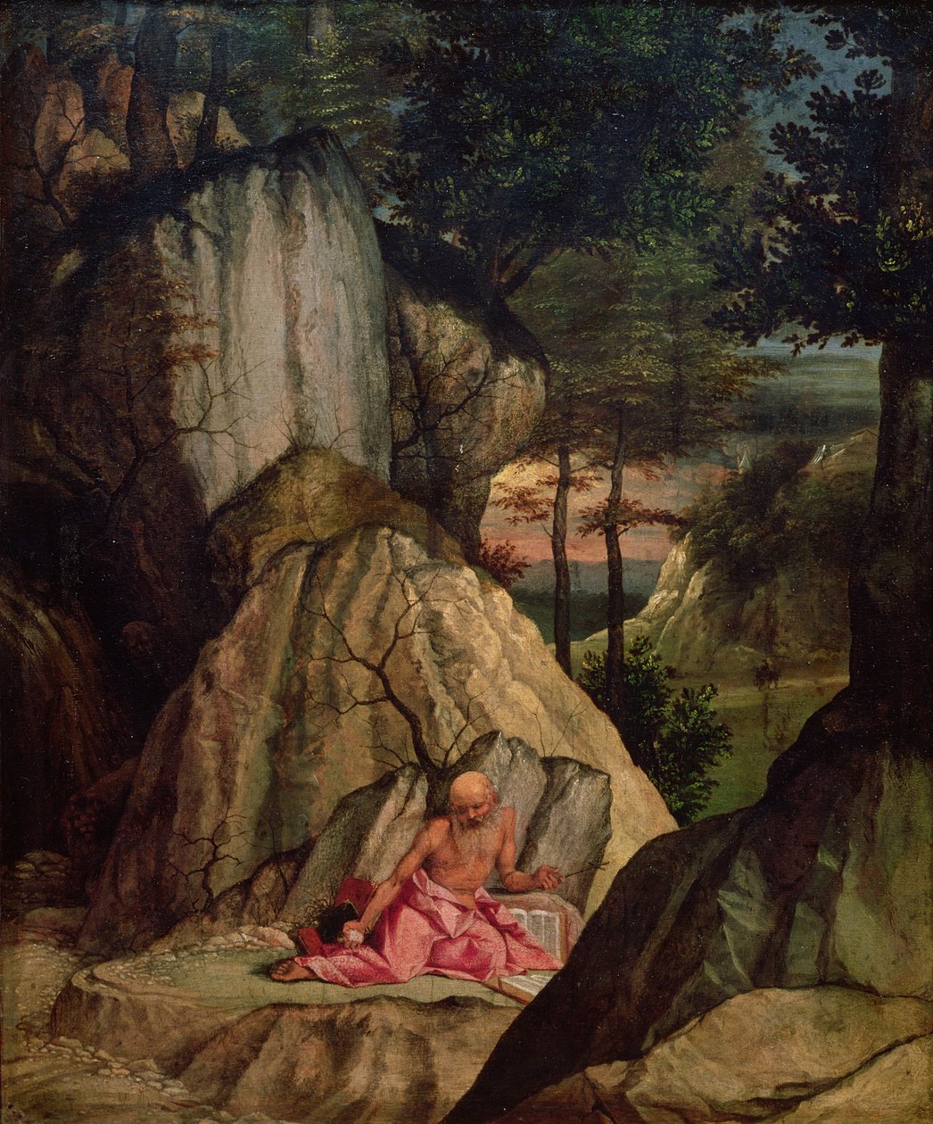 Svatý Jeroným meditující v poušti, 1506 od Lorenzo Lotto
