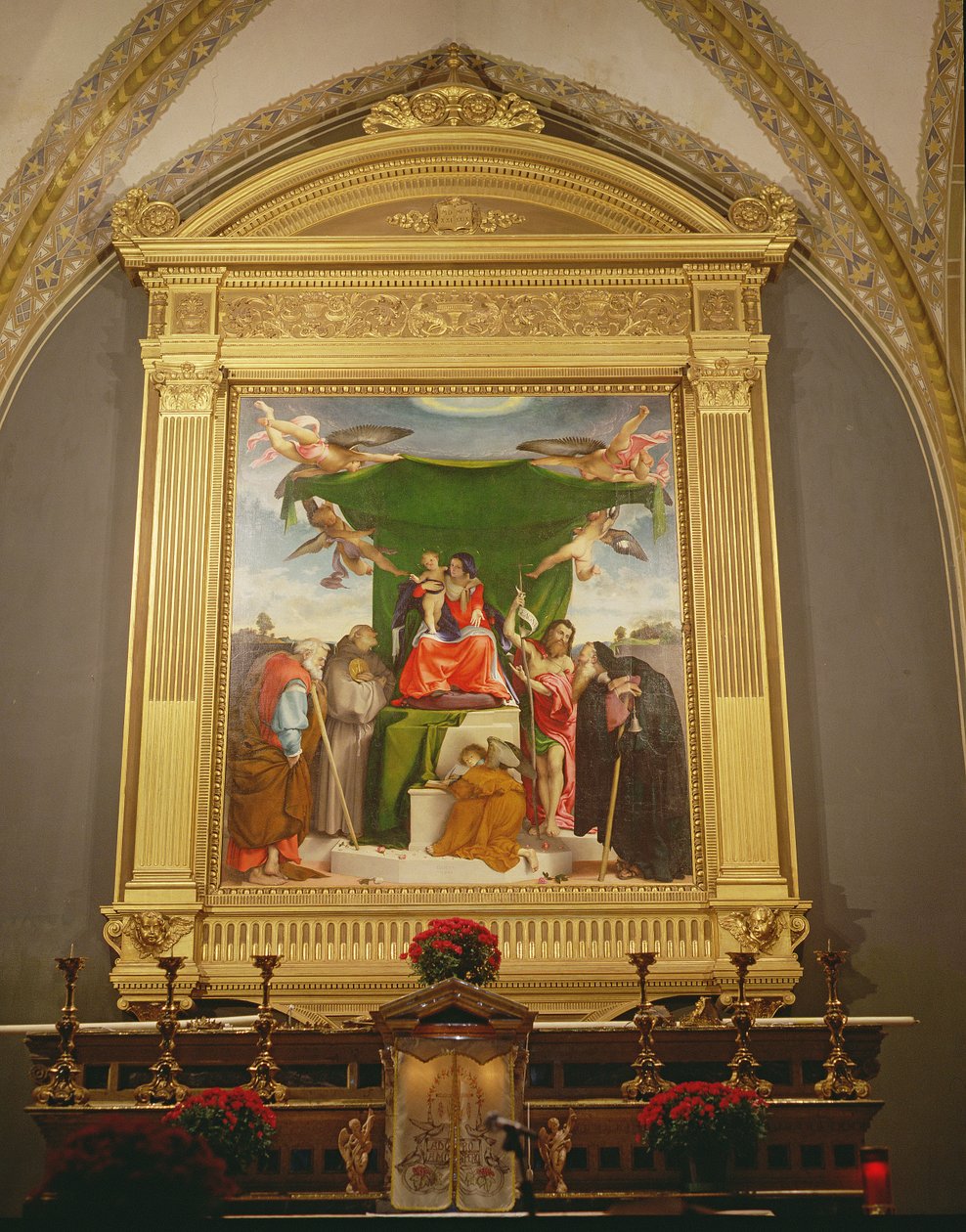 Panna Marie s dítětem ověnčená svatými, 1521 od Lorenzo Lotto